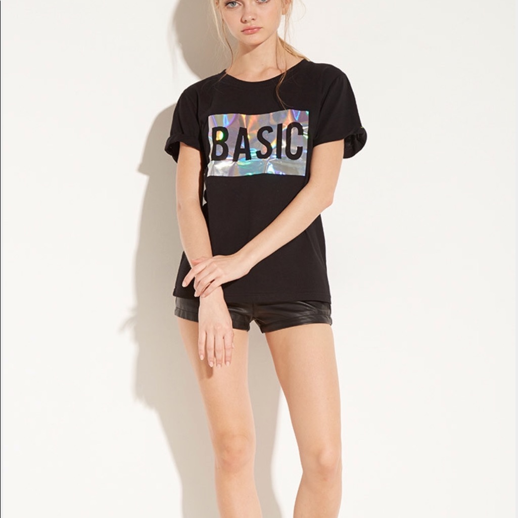 Nwt Basic Holographic Tee